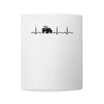Tractor heartbeat farmer farmer tractor driving - Mug - white - Front