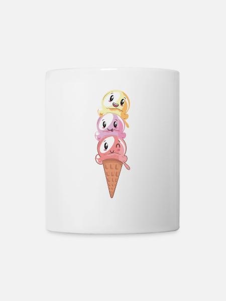 Eiscreme Lover Kawaii Waffeleis - Tasse - Weiß