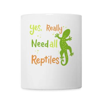 Reptil Eidechse Herpetologe - Tasse - Weiß - Vorne