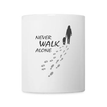 Dog - NEVER WALK ALONE, Dog lover, Dog walk - Mug - white - Front