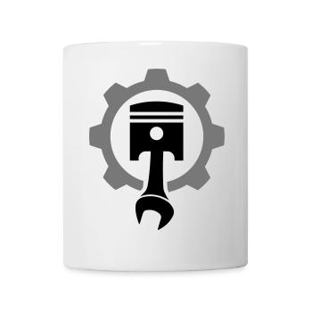 Engine, piston, gear - Mug - white - Front