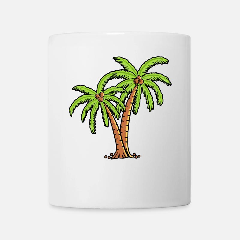 Palmen - Tasse - Weiß