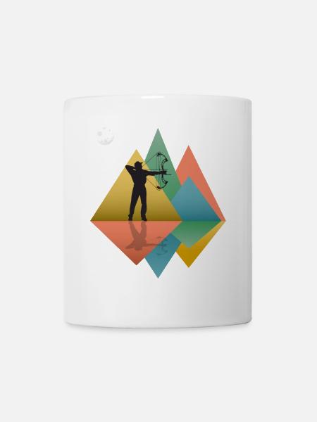 Tir à l’arc homme - Arc à poulies - Mug blanc - blanc