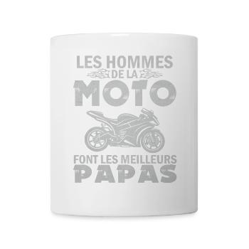 Les hommes de la moto font les meilleurs papas - Mug blanc - blanc - Devant