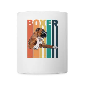 Boxer Chien Rétro - Mug blanc - blanc - Devant