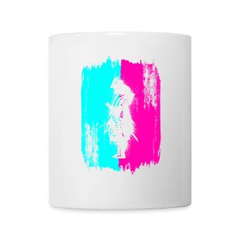 Samurai In A Turquoise And Pink Frame - Mug - white - Front