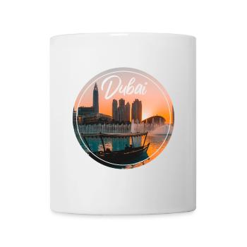 Dubai Sonnenuntergang Skyline Boot - Tasse - Weiß - Vorne