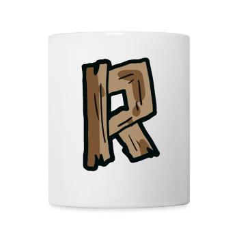 R letter wood wood letter - Mug - white - Front