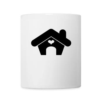 Maison avec coeur - Mug blanc - blanc - Devant