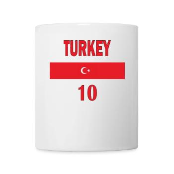 Türkische Fußballmannschaft Nummer zehn Sportgeschenk - Tasse - Weiß - Vorne