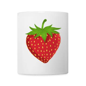 Erdbeere Obst - Tasse - Weiß - Vorne