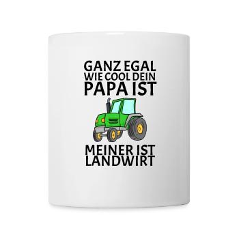 Papa ist Landwirt - Tasse - Weiß - Vorne