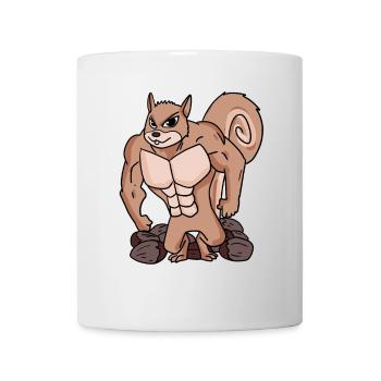 Squirrels with muscles - Mug - white - Front