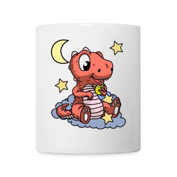 Guten Nacht Dino Kleinkinder Baby Kinder himmlisch - Tasse - Weiß - Vorne