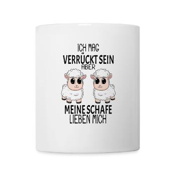 Schaf Schafe Spruch Geschenk - Tasse - Weiß - Vorne