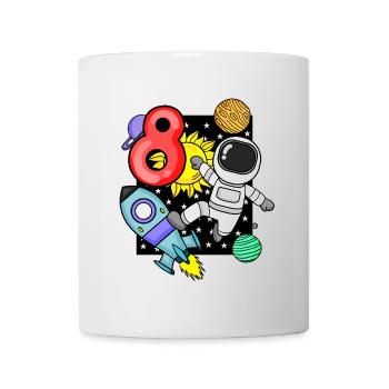 8th birthday astronaut 8 years boys gift - Mug - white - Front