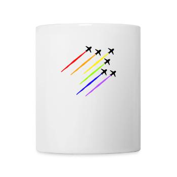 Arc-en-ciel Avion - Mug blanc - blanc - Devant