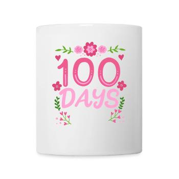 100 Tage Schule Lehrer Schüler - Tasse - Weiß - Vorne