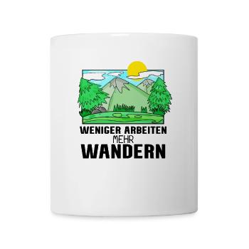 Wandern Berge Wanderer - Tasse - Weiß - Vorne