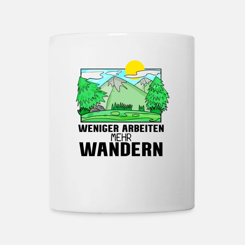 Wandern Berge Wanderer - Tasse - Weiß