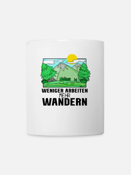 Wandern Berge Wanderer - Tasse - Weiß