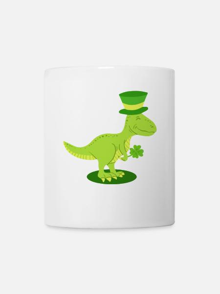 St. Patrick's Day Dinosaurier Irisch - Tasse - Weiß