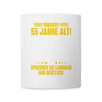 55. Geburtstag - Tasse - Weiß - Vorne