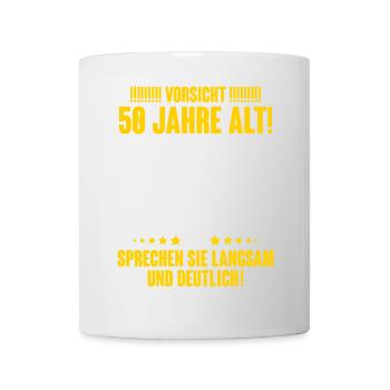 50. Geburtstag - Tasse - Weiß - Vorne