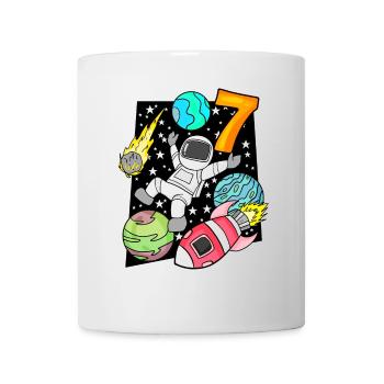7th Birthday - Astronaut Boys Children's Birthday - Mug - white - Front