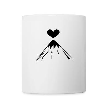 Montagne montagne sommet pic coeur - Mug blanc - blanc - Devant