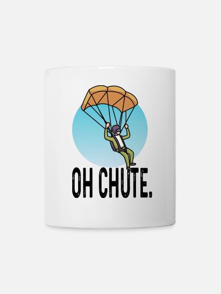 Skydiving Fallschirmspringer Fallschirm Geschenk - Tasse - Weiß