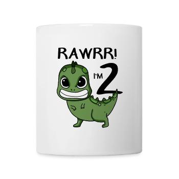 2. Geburtstag - 2 Jahre alt - Ich bin 2 - Tasse - Weiß - Vorne