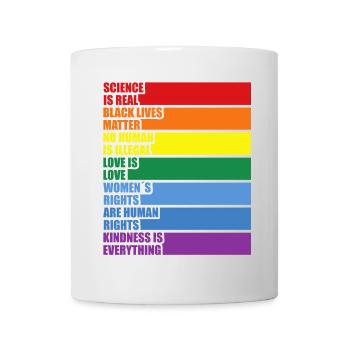 Science Is Real Black Lives Matter LGBTQ CSD Pride - Tasse - Weiß - Vorne