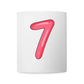 Numéro 7 - Nombre 7 - Mug blanc - blanc - Devant