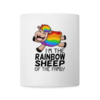 Regenbogen Schaf - LGBT Schaf Familie Geschenk - Tasse - Weiß - Vorne