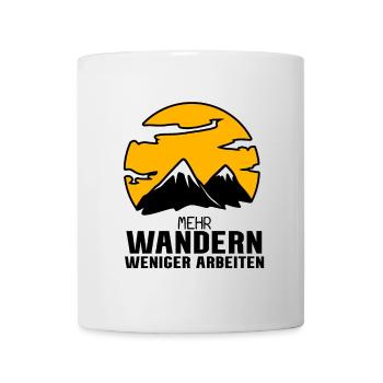 Berg Berge Berggipfel Gipfel Wandern Wanderer - Tasse - Weiß - Vorne