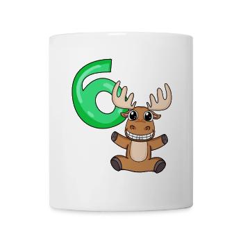 6 anniversaire de Elch - 6 ans - Mug blanc - blanc - Devant