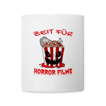 Horrorfilm Horror Film Popcorn Geschenk - Tasse - Weiß - Vorne