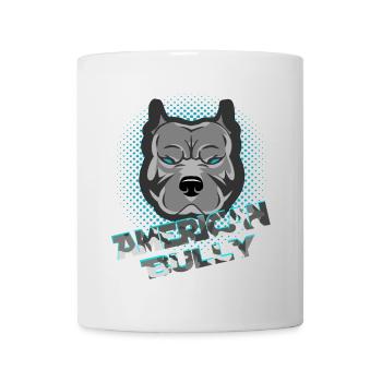 American Bully blue line Design - Tasse - Weiß - Vorne