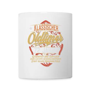 72. Geburtstag Oldtimer - Tasse - Weiß - Vorne