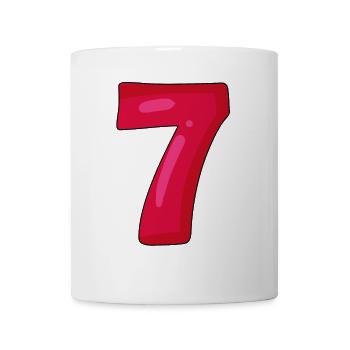 Numéro 7 - Nombre 7 - Mug blanc - blanc - Devant