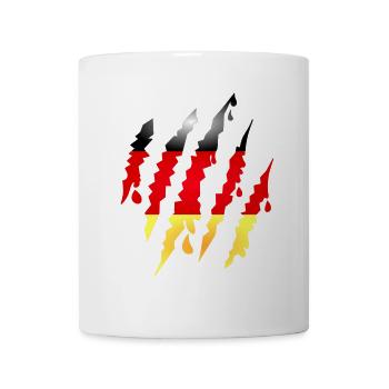 Claw scratches with Germany flag - Mug - white - Front