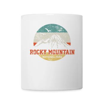 Rocky Mountain Wandern Vintage - Tasse - Weiß - Vorne