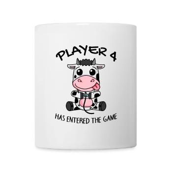 Player 4 Cow Offspring Pregnancy Gaming - Mug - white - Front
