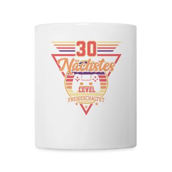 30. Geburtstag Level Freigeschaltet - Tasse - Weiß - Vorne