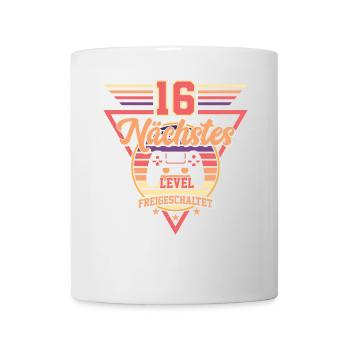 16. Geburtstag Level Freigeschaltet - Tasse - Weiß - Vorne