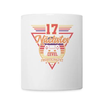 17. Geburtstag Level Freigeschaltet - Tasse - Weiß - Vorne
