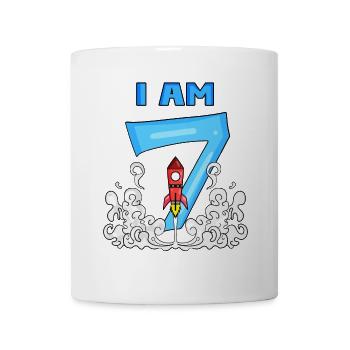 7th Birthday - Astronaut Boys Children's Birthday - Mug - white - Front