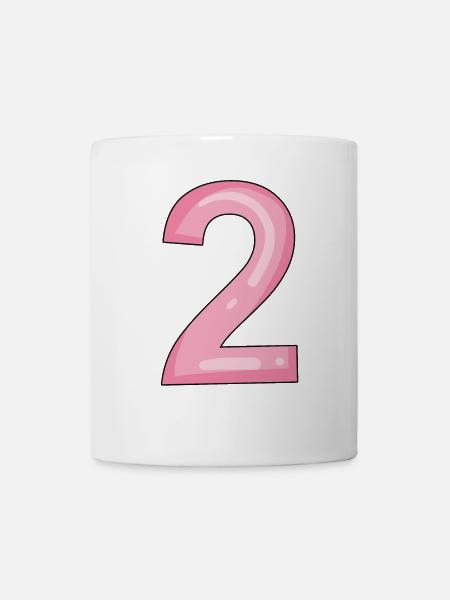 2 rose - Mug blanc - blanc