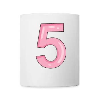 5 Rosa - Mug blanc - blanc - Devant